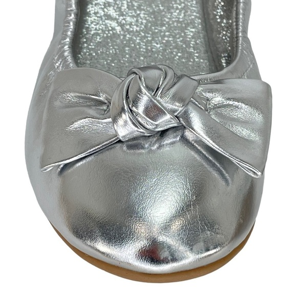 Nina Karla Silver Metallic Little Girl’s Ballet Flats Size 1M - Picture 7 of 11